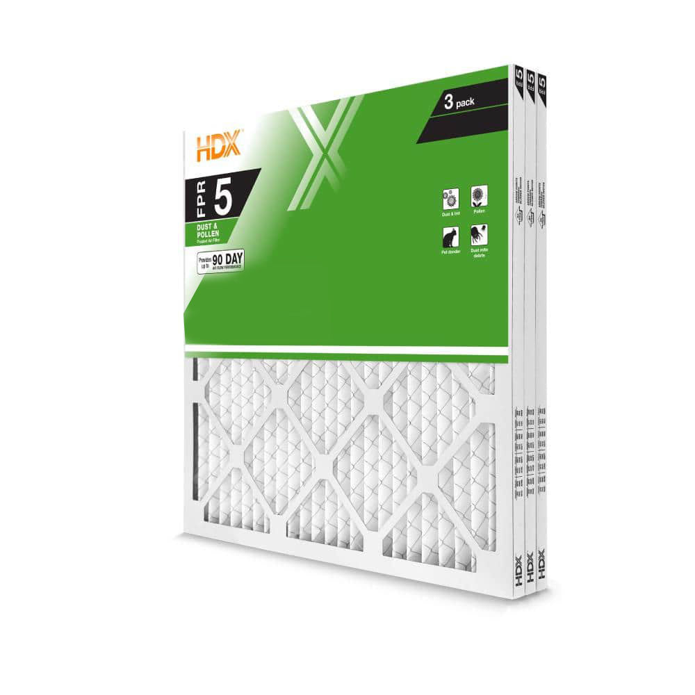 HDX 18 in. x 18 in. x 1 in. Standard Pleated Furnace Air Filter FPR 5, MERV 8 (3-Pack)