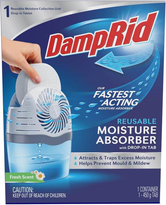 DampRid Drop-In Tab Moisture Absorber Starter Kit, Fresh Scent