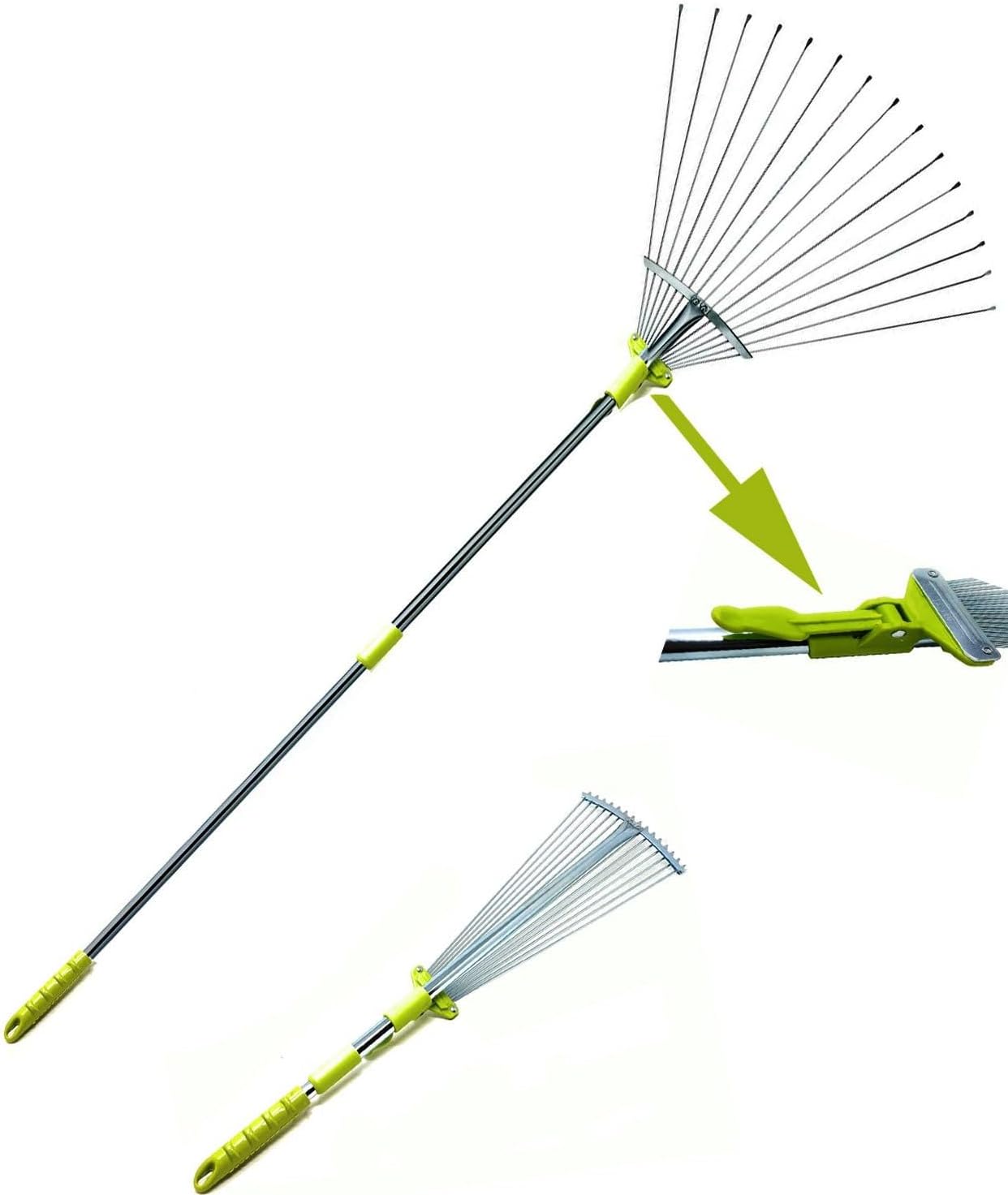 MLTOOLS® 64-inch Adjustable Garden Leaf Rake R8236