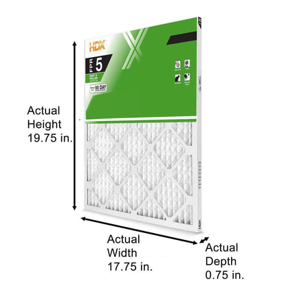 HDX 18 in. x 20 in. x 1 in. Standard Pleated Furnace Air Filter FPR 5, MERV 8 (3-Pack)