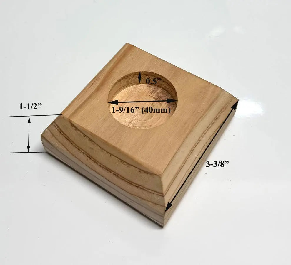 Handmade in USA Solid Pine Wood Tea Light Candle Holder – Minimalist Square Wooden Tealight Holder for Home Decor, Meditation & Gift
