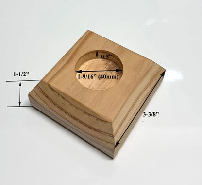 Handmade in USA Solid Pine Wood Tea Light Candle Holder – Minimalist Square Wooden Tealight Holder for Home Decor, Meditation & Gift