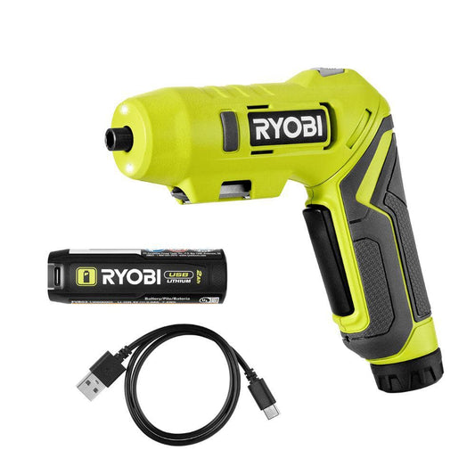 RYOBI USB Lithium Screwdriver Kit with 2.0 Ah USB Lithium Battery and Charging Cable